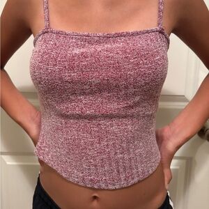 Women's Red Knit Tank Top